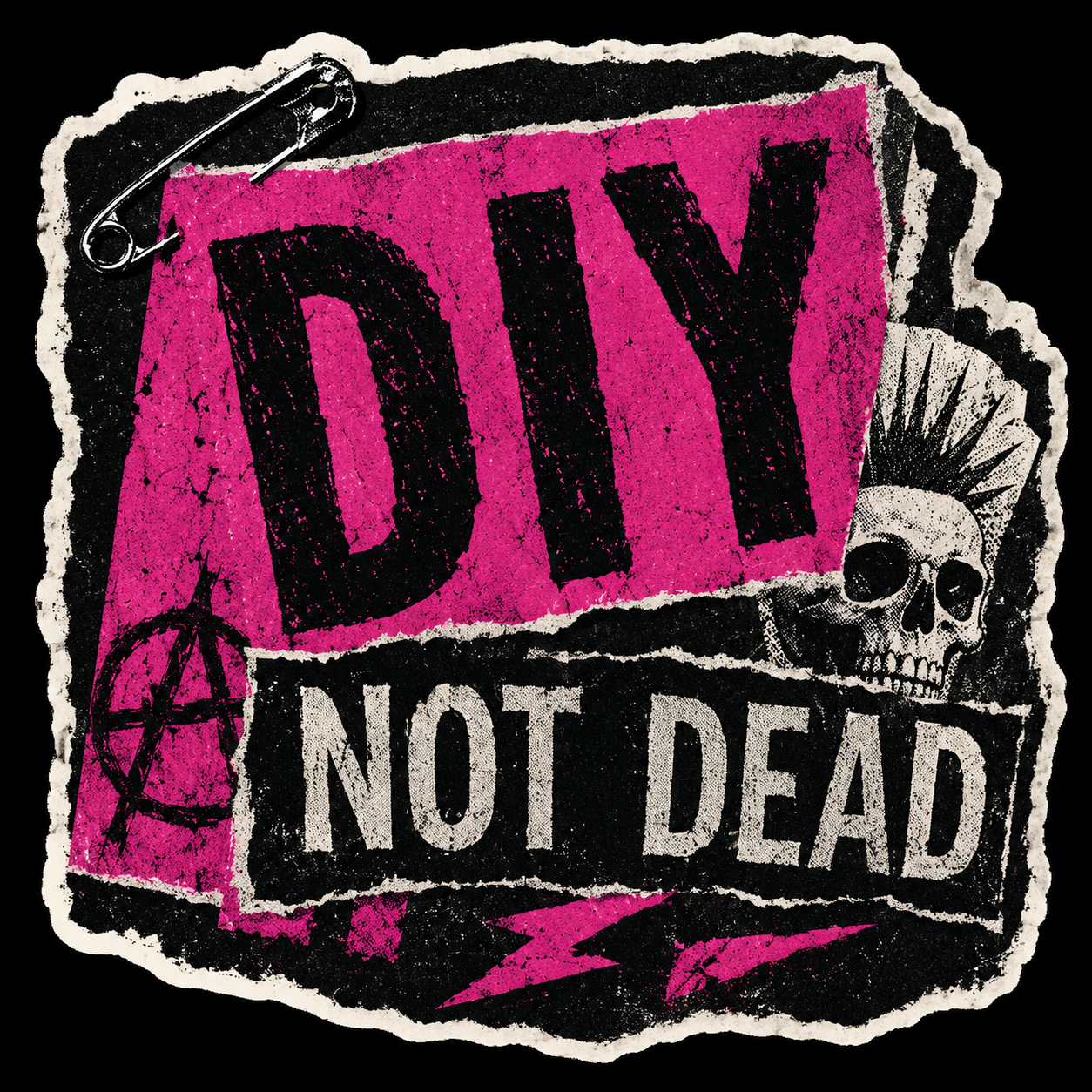 DIY not dead sticker